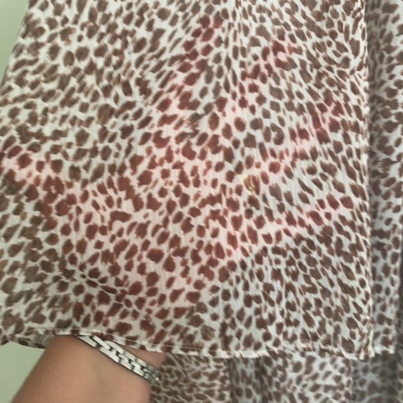Express flowy sheer leopard print halter top - Picture 4 of 7